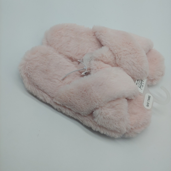 NWT 《 Rooted Soul 》 Blush Pink Soft Plush Faux Fur Slide Sandals Slippers 5/6 - Picture 3 of 5